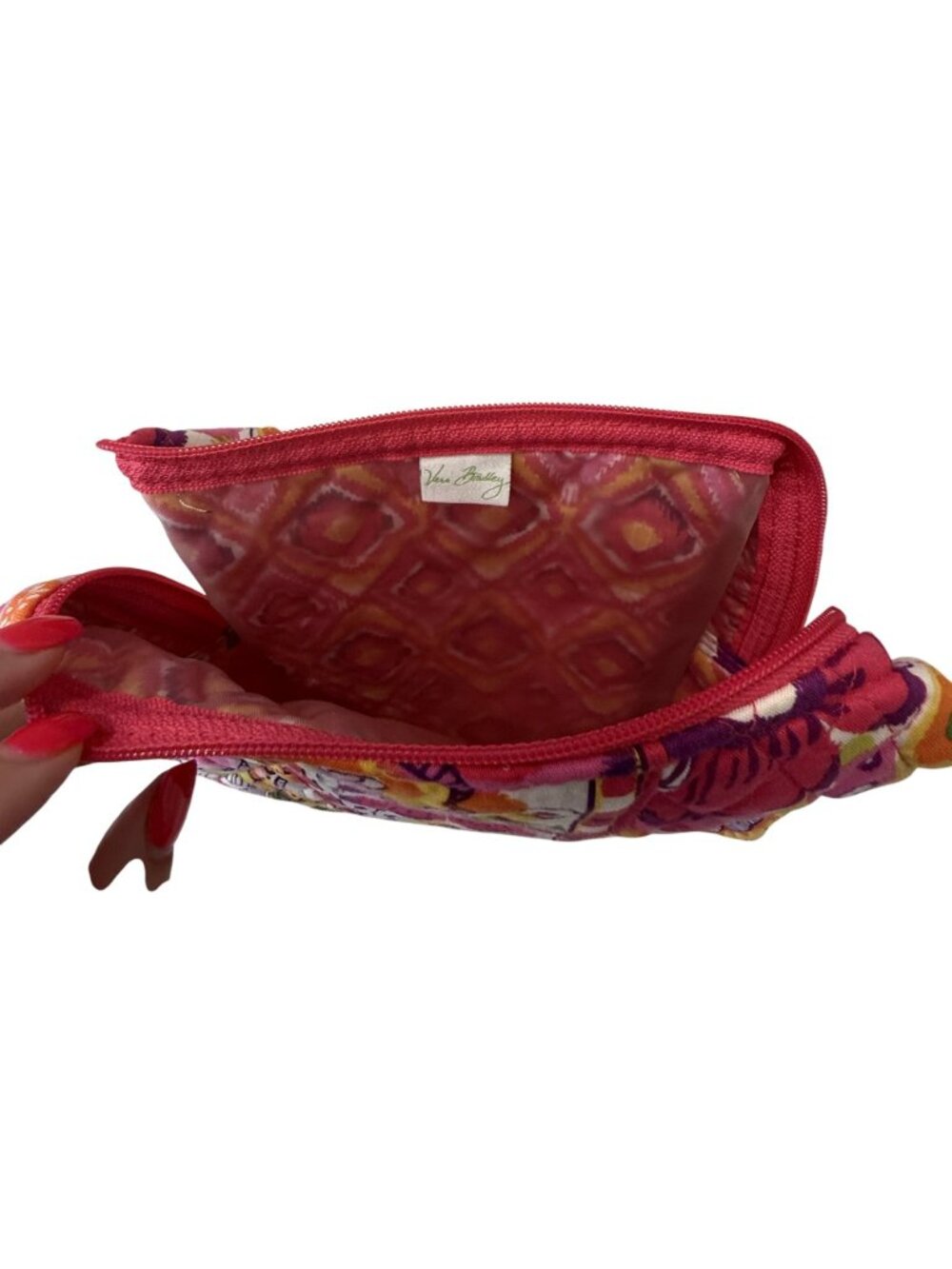Vera Bradley Clementine Cosmetic Bag Large Floral Quilted Fabric Travel NWT - Picture 5 of 6